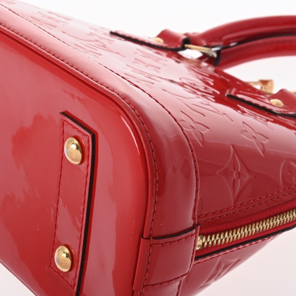 Louis Vuitton Vernis Patent Alma BB Cerise Red Monogram Handbag - Picture 8 of 12
